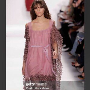 BCBG MaxAzria Runway 2007 Woven Voile Silk Dress Light Lavender Size S $520